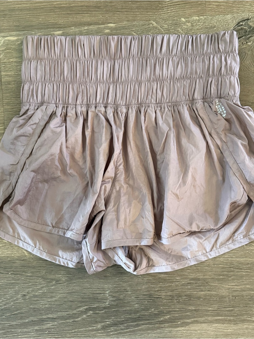 FP Movement by Free People Smocked High-Waist Athletic Shorts